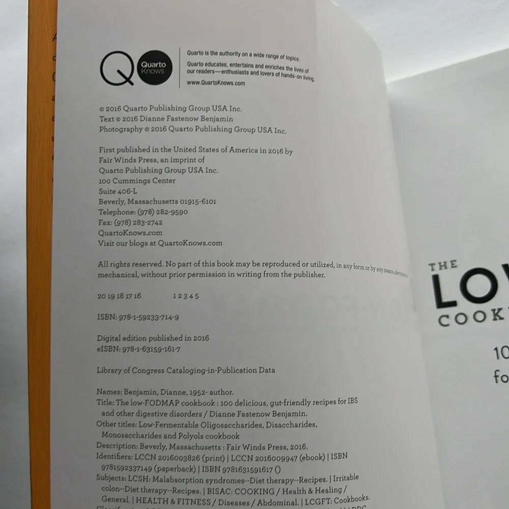The Low-Fodmap Cookbook: Dianne Fastenow‎ Benjamin